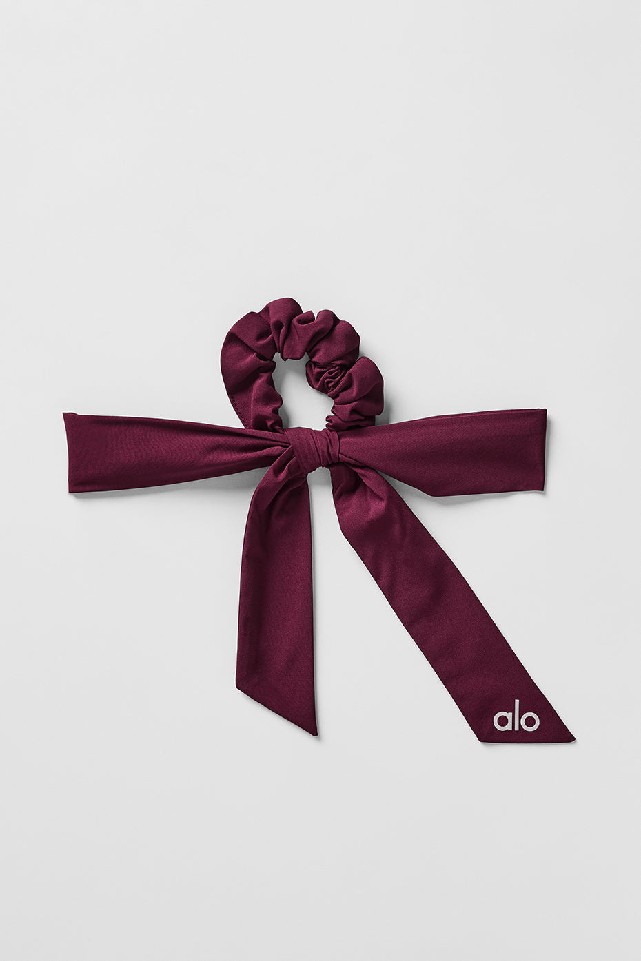 Love Knots Tie Scrunchie - Burgundy