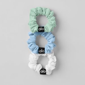 Fresh Mini Scrunchie 3-Pack - White/Seashell Blue/Spearmint
