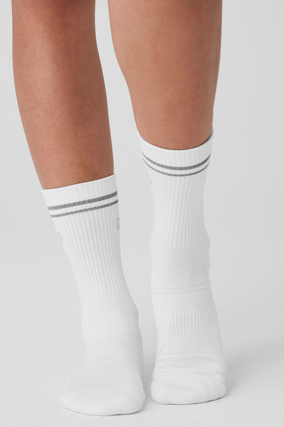 Unisex Half-Crew Performance Sock - White - Image 3