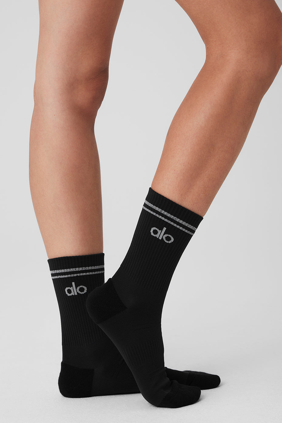 Unisex Half-Crew Performance Sock - Black - Image 4