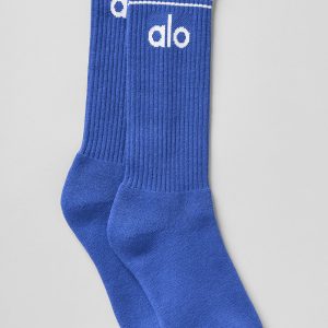 Unisex Throwback Sock - Marathon Blue/White