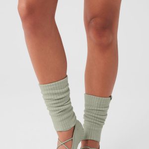 Women's Strappy Siren Grip Sock - Limestone