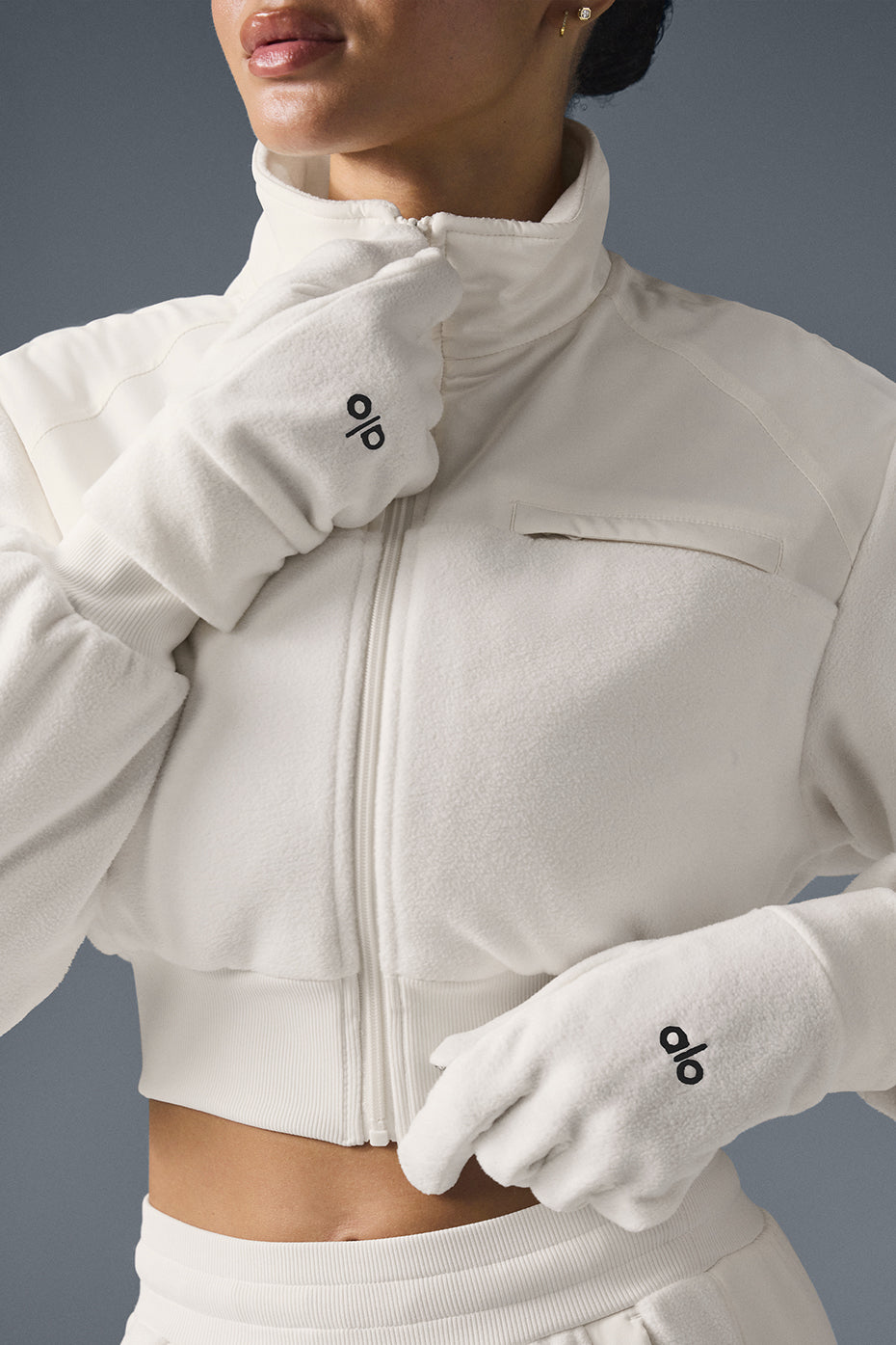 Performance Fleece Gloves - Ivory - Image 4