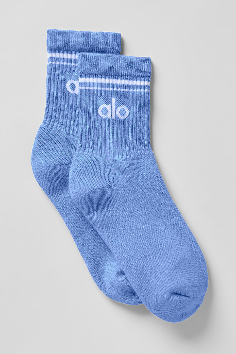 Unisex Half-Crew Throwback Sock - Crystal Clear Blue/White