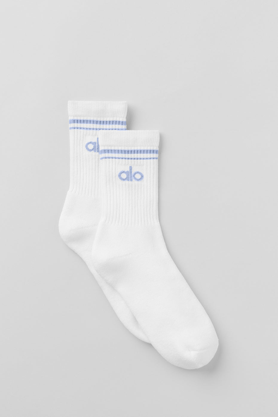 Unisex Half-Crew Throwback Sock - White/Winter Frost
