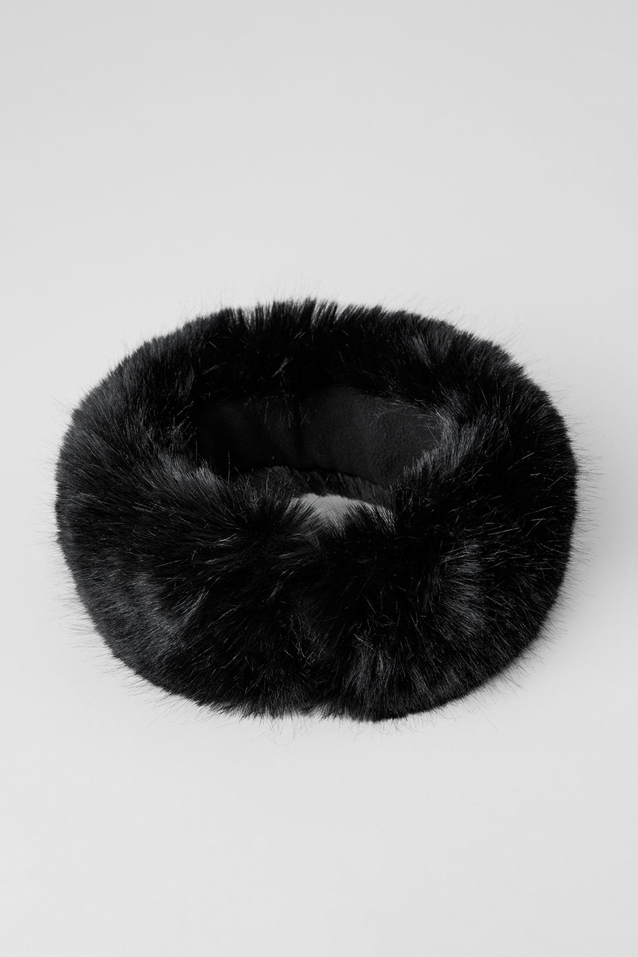 Opulent Faux Fur Wintersun Headband - Black - Image 3