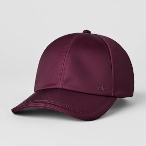 Satin Off-Duty Cap - Burgundy