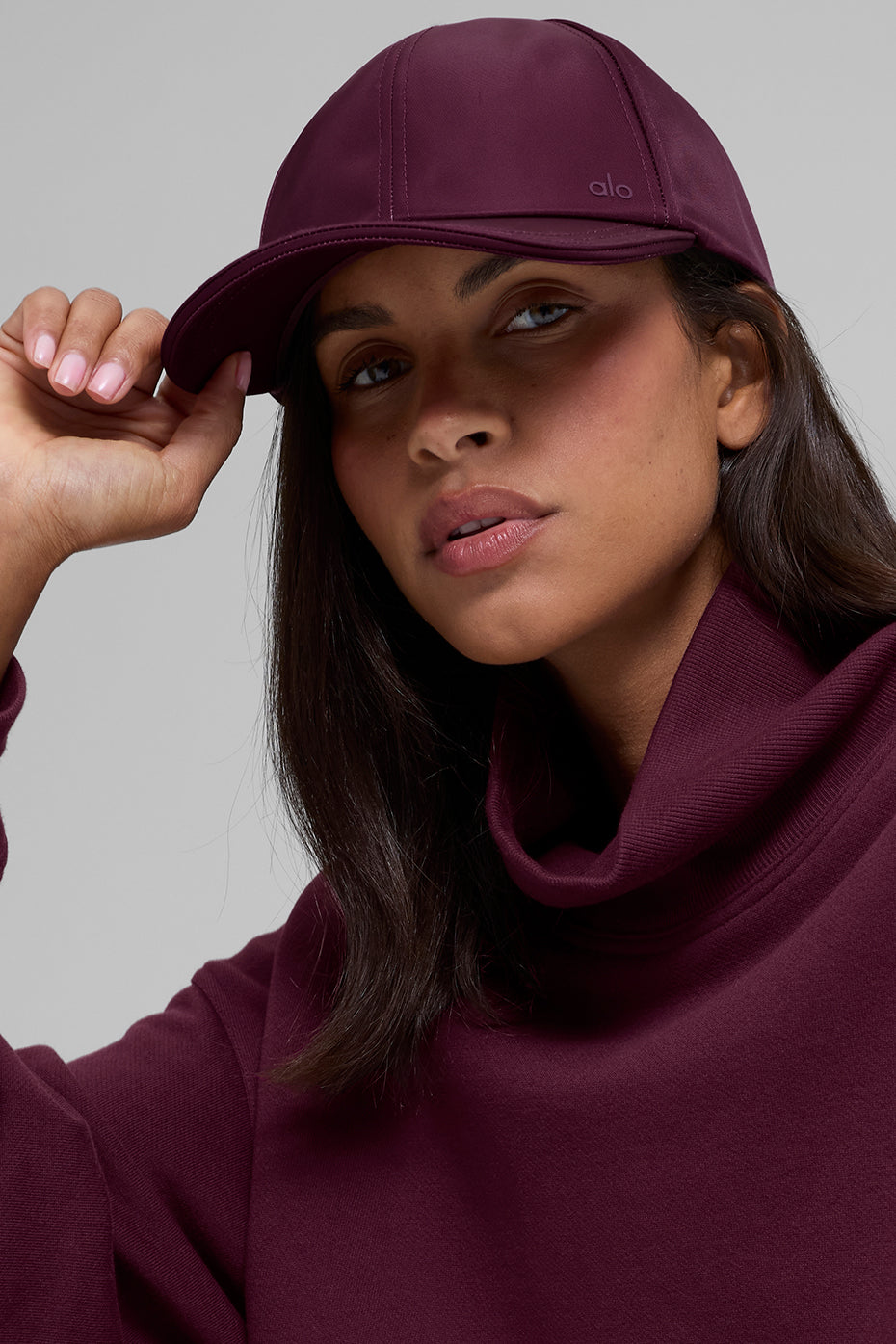 Satin Off-Duty Cap - Burgundy - Image 2