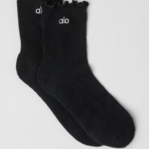 Women's Lettuce Edge Sock - Black