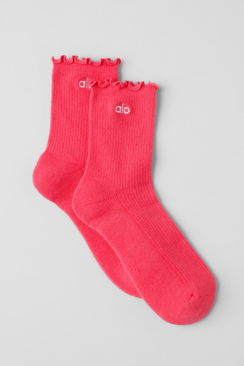 Women's Lettuce Edge Sock - Candy Red - Image 2