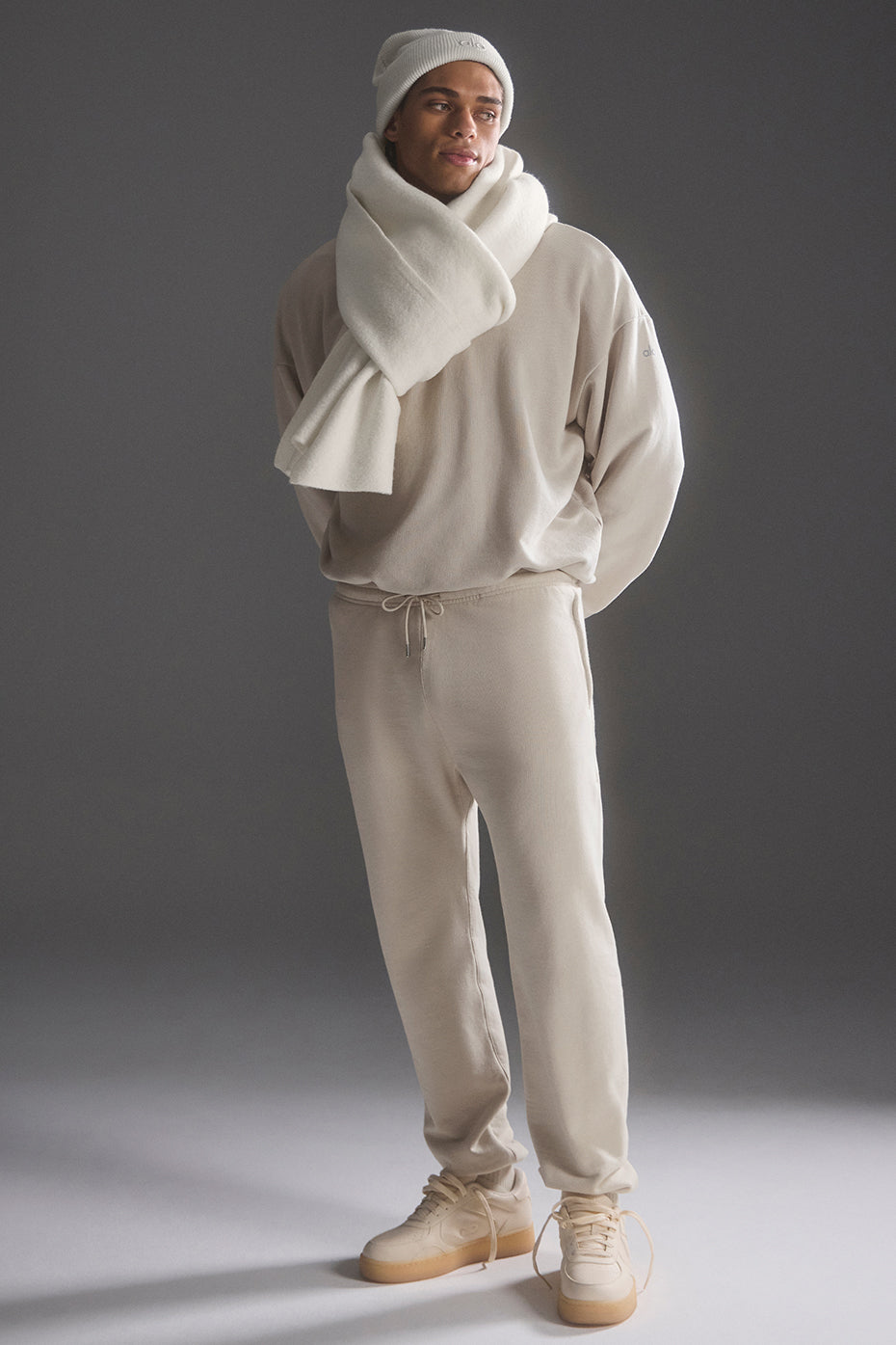 Merino Wool Oversized Scarf - Ivory - Image 6