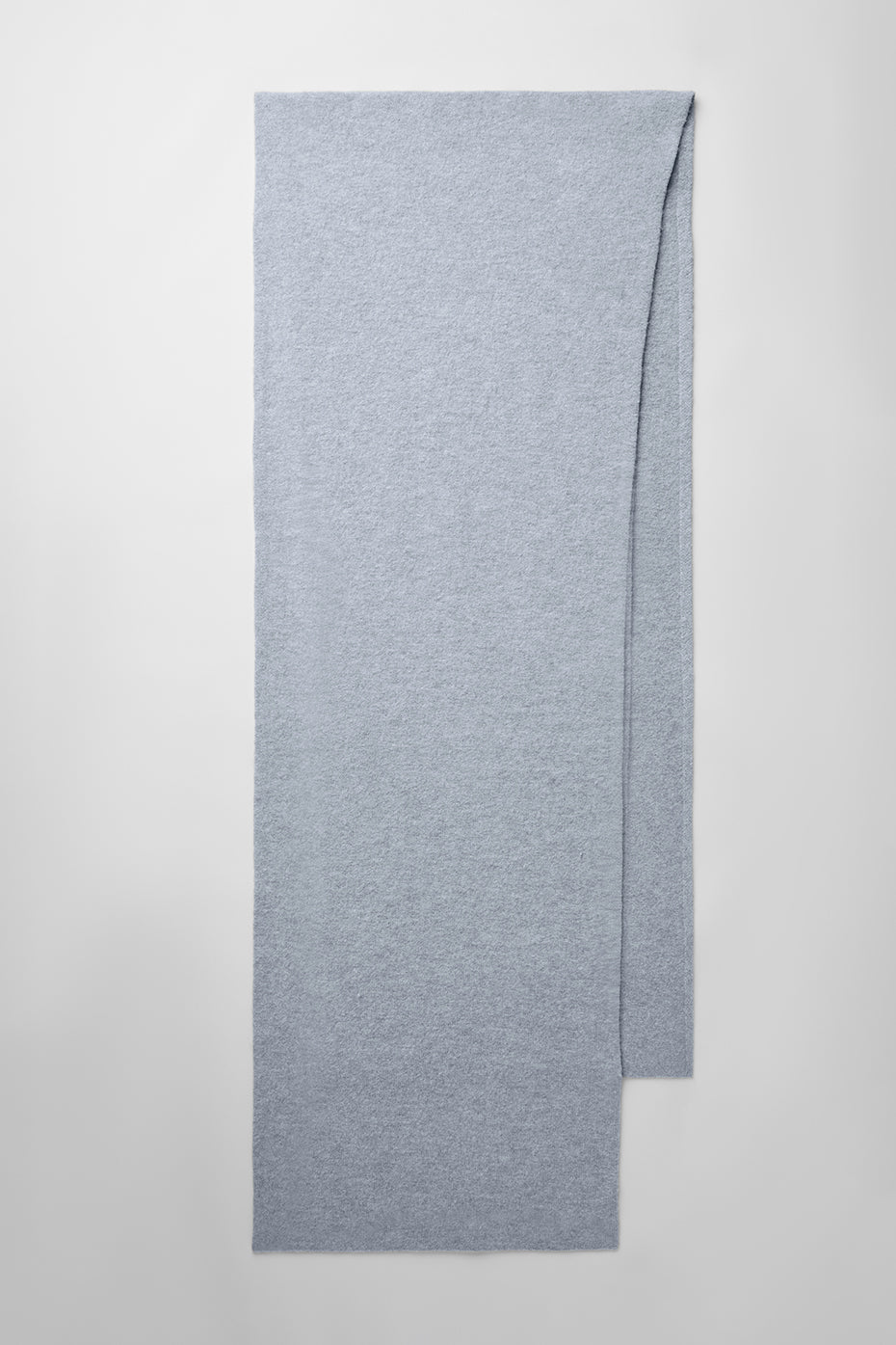 Merino Wool Oversized Scarf - Hazy Heather Grey - Image 4