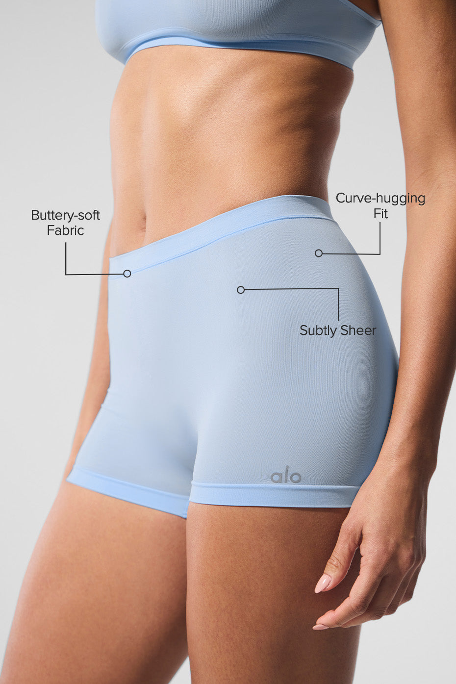 Sheer Glow Boyshort - Seashell Blue - Image 2