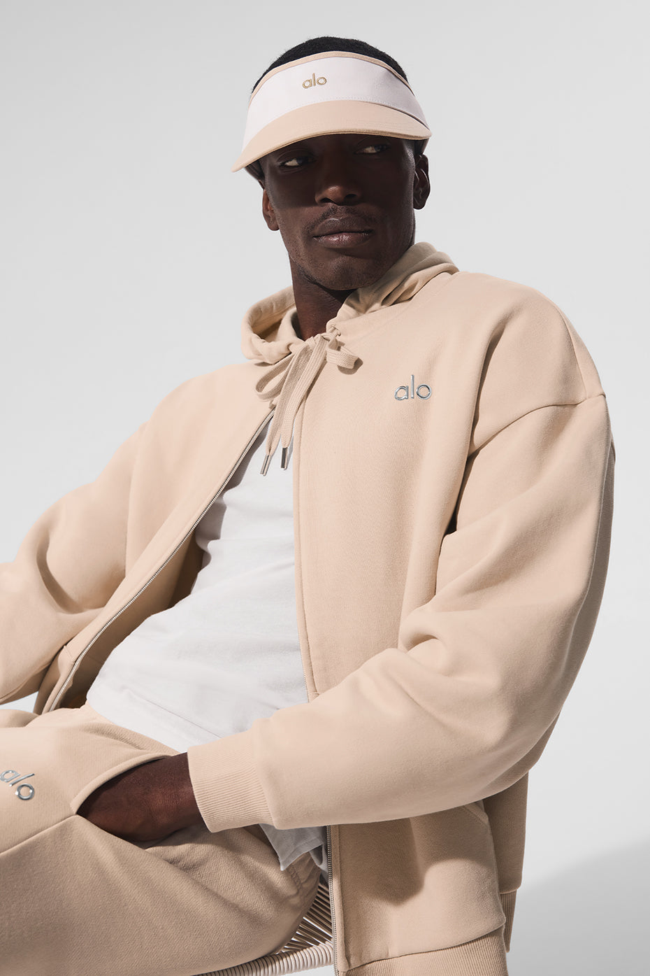 Colorblock Visor - Macadamia/White - Image 5