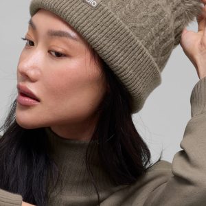 Cable Knit Winter Bliss Beanie - Light Cocoa