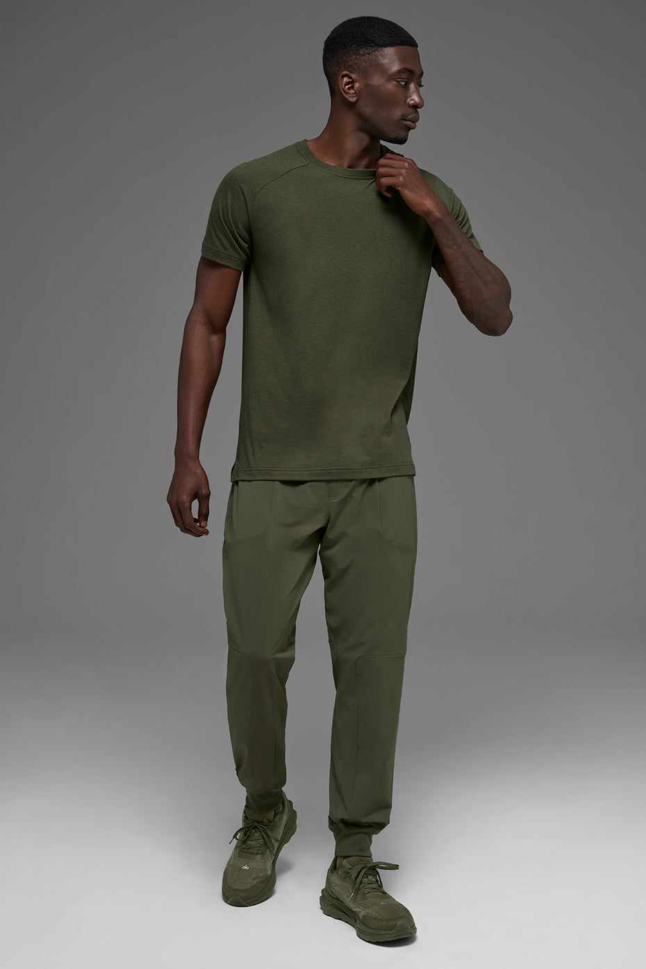 Triumph Raglan Tee - Green Olive - Image 5