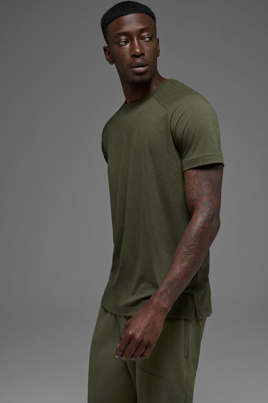 Triumph Raglan Tee - Green Olive - Image 3
