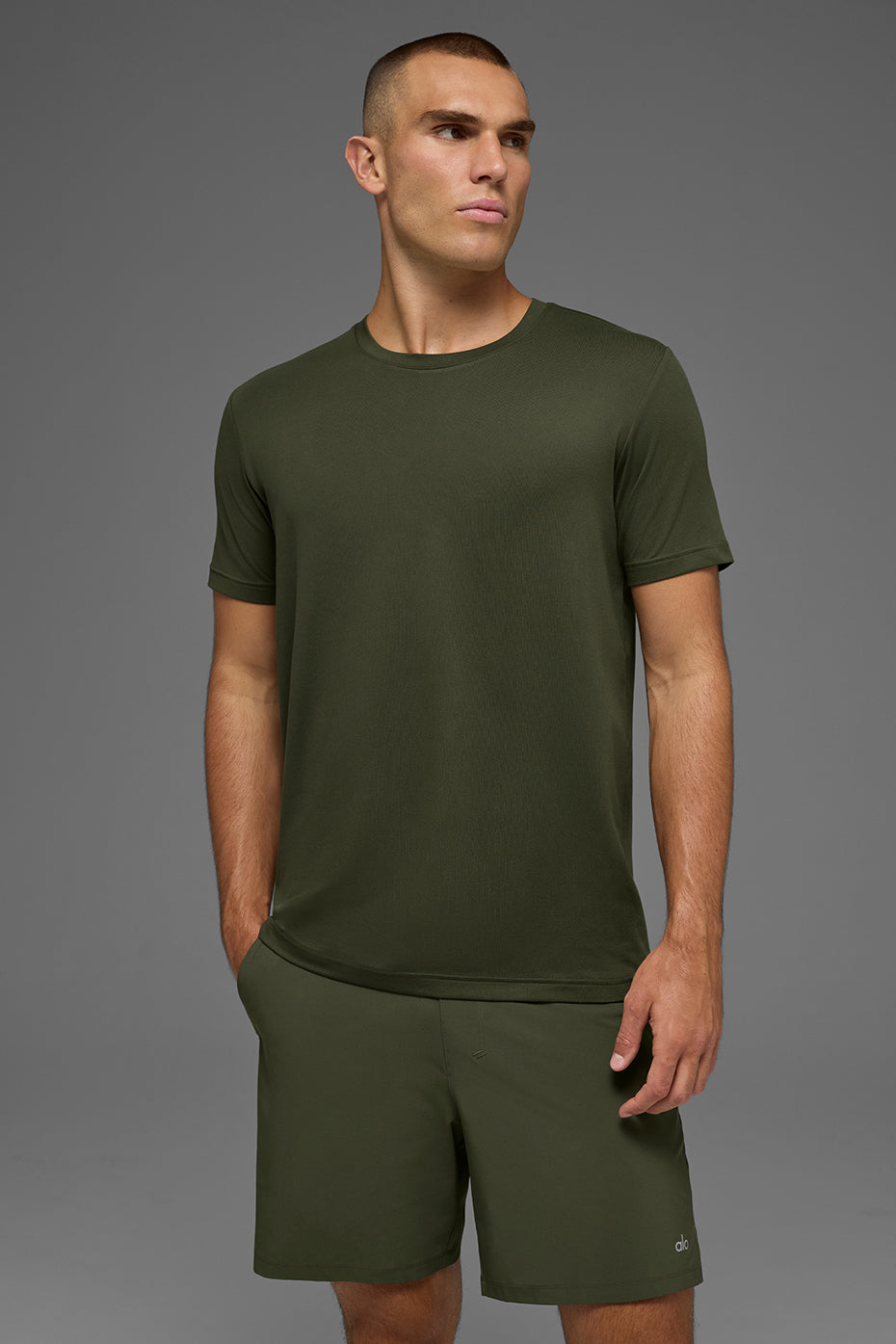 Conquer Reform Crewneck Short Sleeve - Green Olive - Image 3