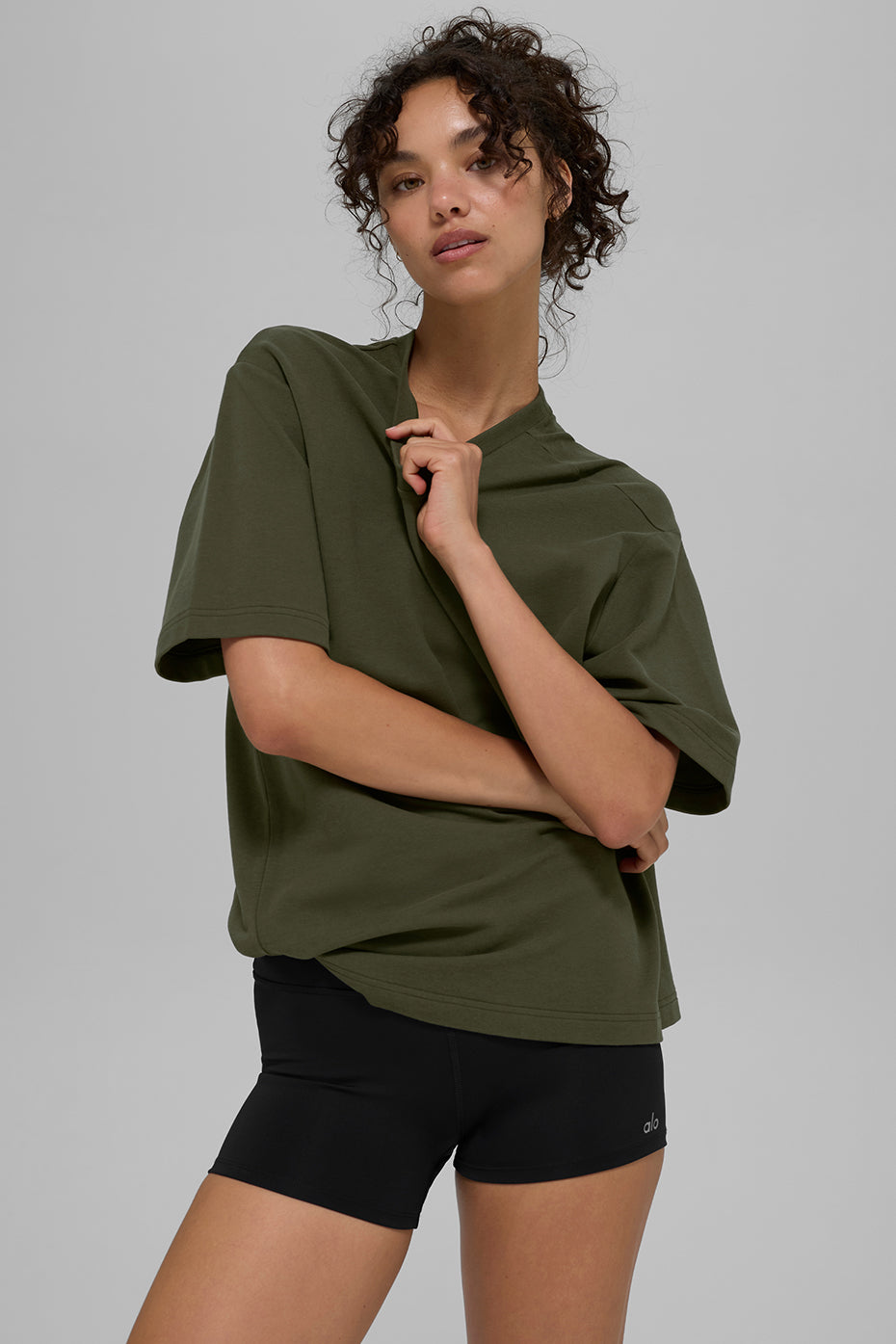 Double Take Short Sleeve - Green Olive