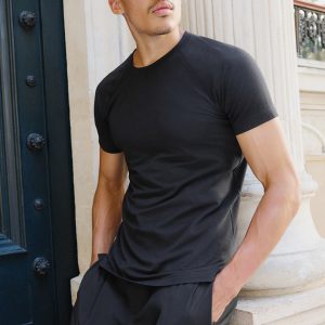 ALO Vapor Crewneck Short Sleeve - Black