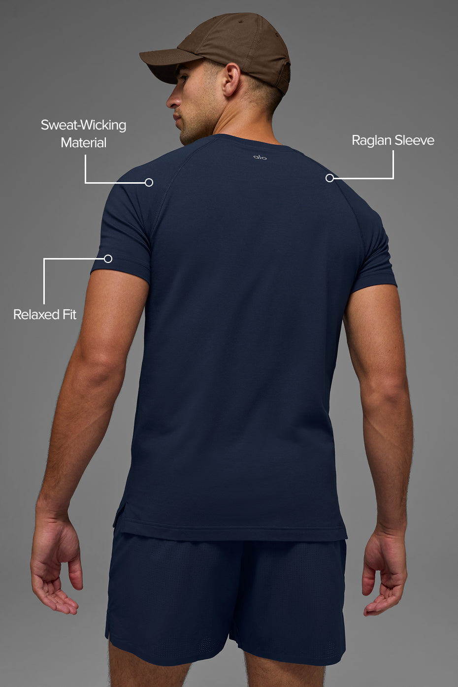 ALO Vapor Crewneck Short Sleeve - Navy - Image 2