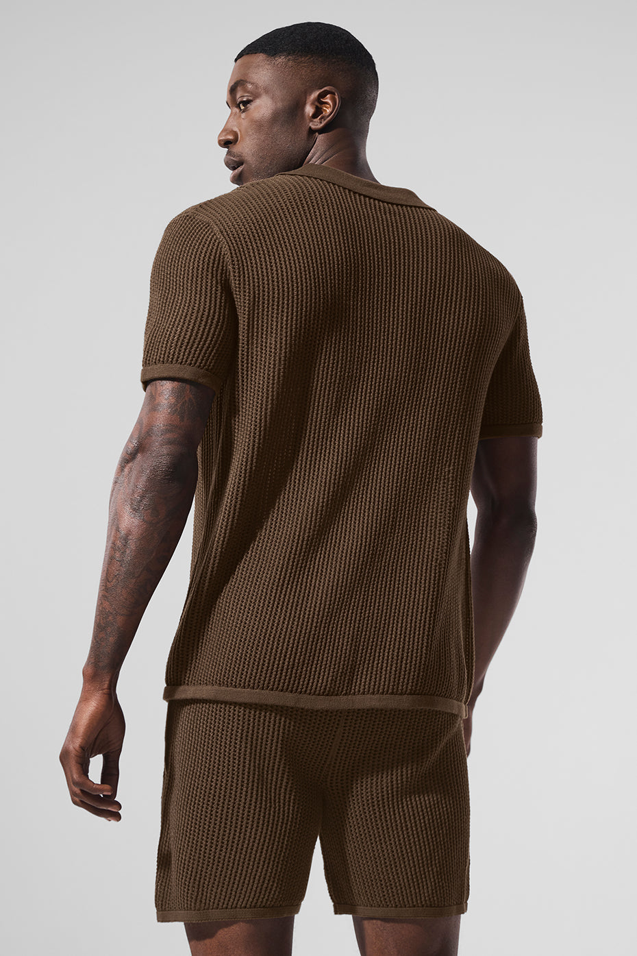 Open-Knit Polo - Espresso - Image 2