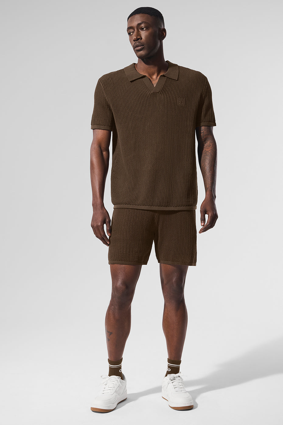 Open-Knit Polo - Espresso - Image 4