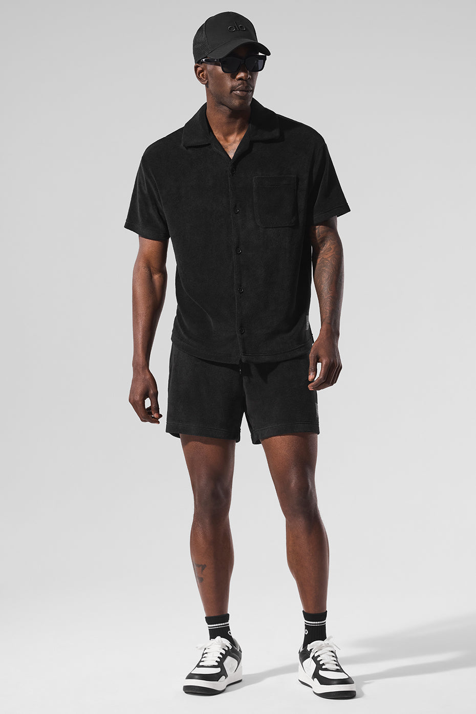 Coastal Terry Button Up - Black - Image 5