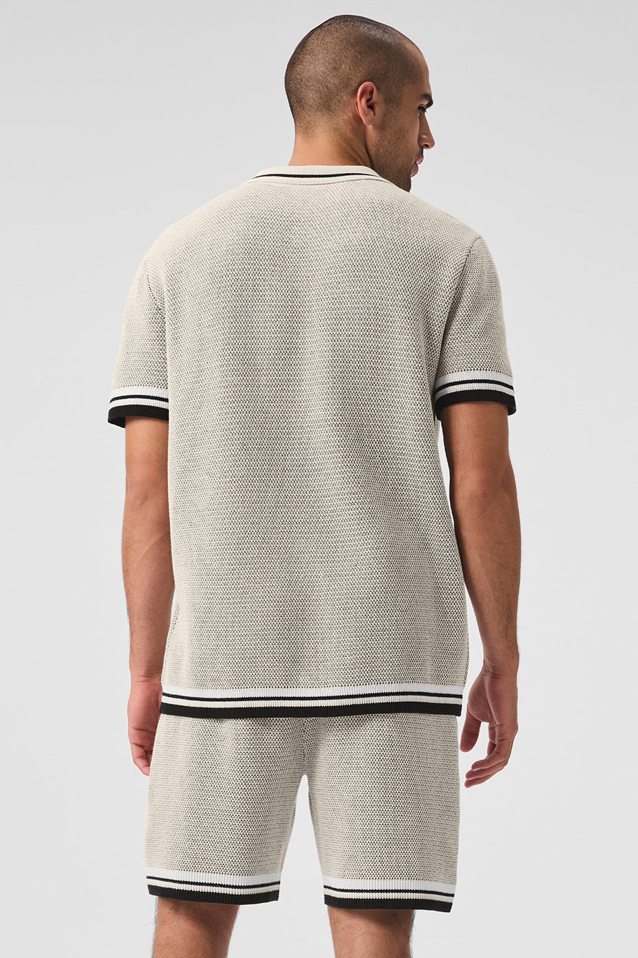 Sports Club Sweater Knit Polo - Bone - Image 3