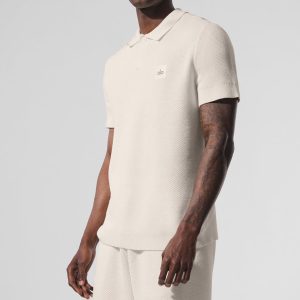 Sports Club Sweater Knit Polo - Ivory