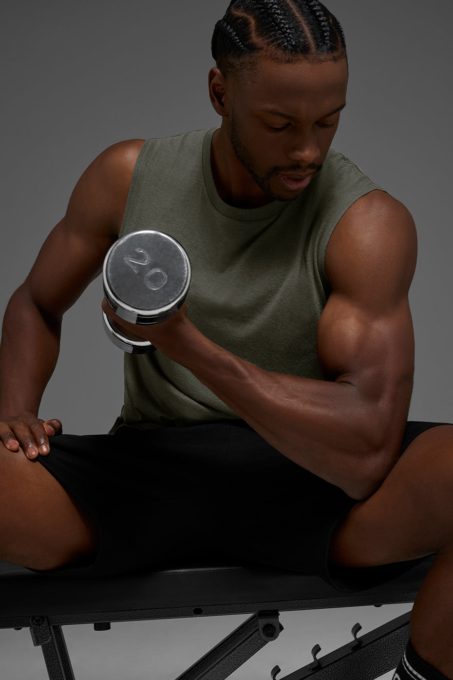 The Triumph Muscle Tank - Stealth Green - Image 4