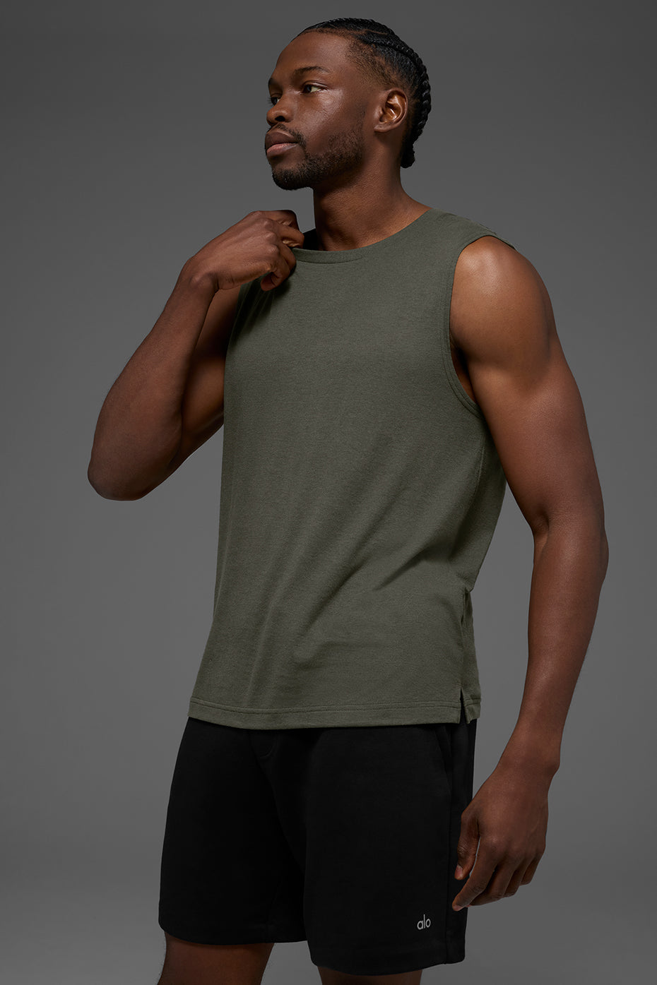 The Triumph Muscle Tank - Stealth Green