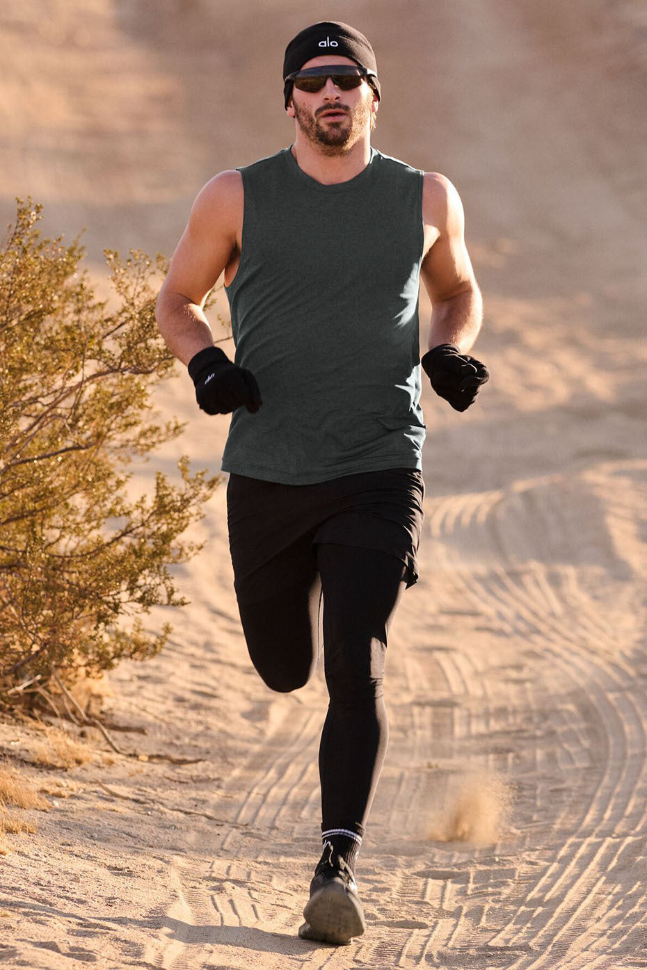 Conquer Muscle Tank - Charcoal Green Heather - Image 6