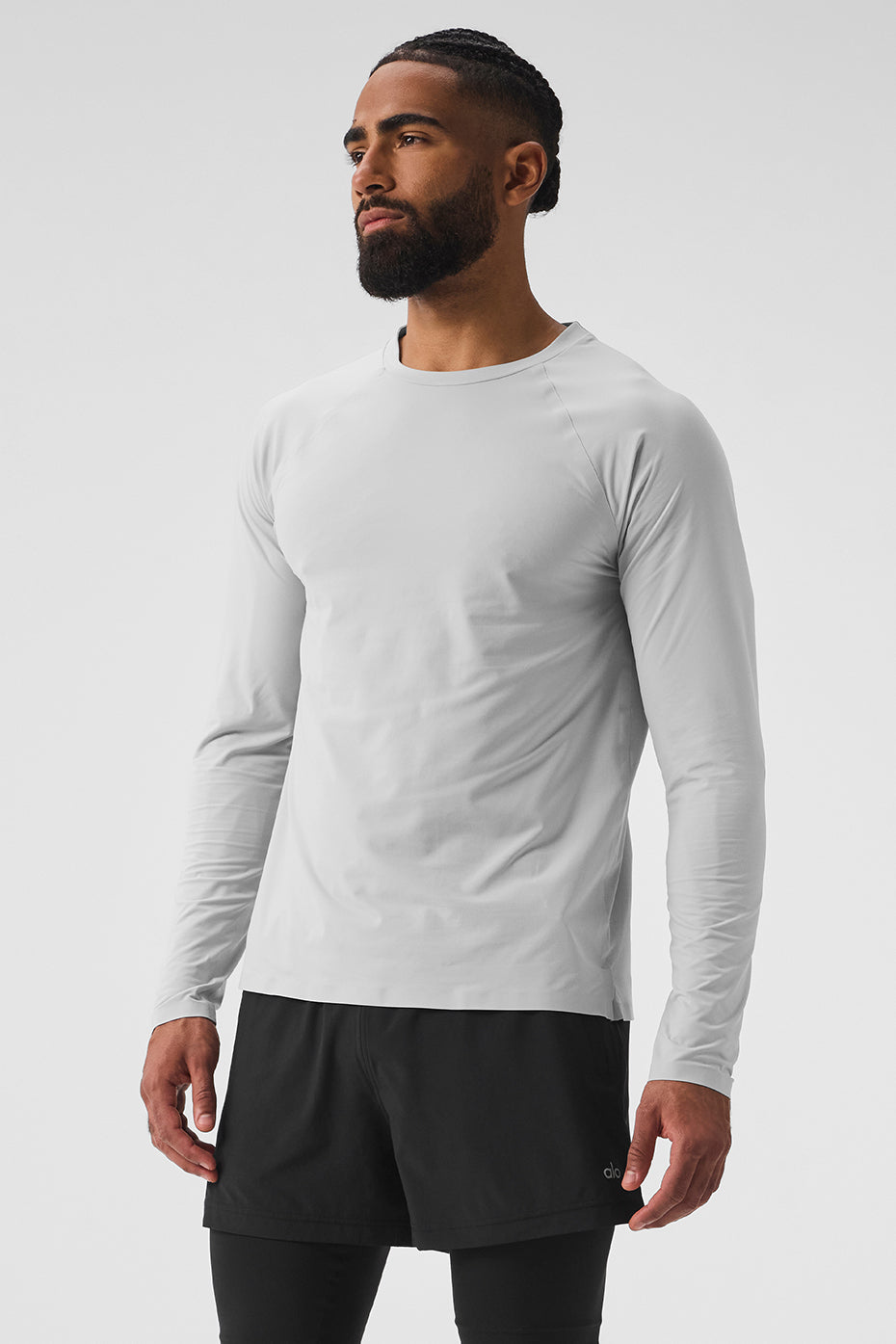 Idol Long Sleeve Performance Tee - Titanium - Image 3