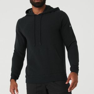 Micro Waffle Fast Break Hoodie - Black