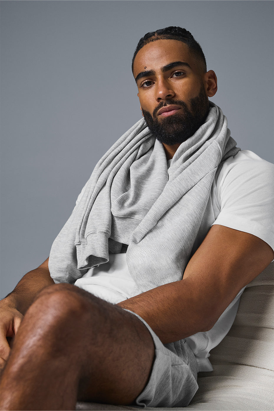 Micro Waffle Fast Break Hoodie - Athletic Heather Grey - Image 6