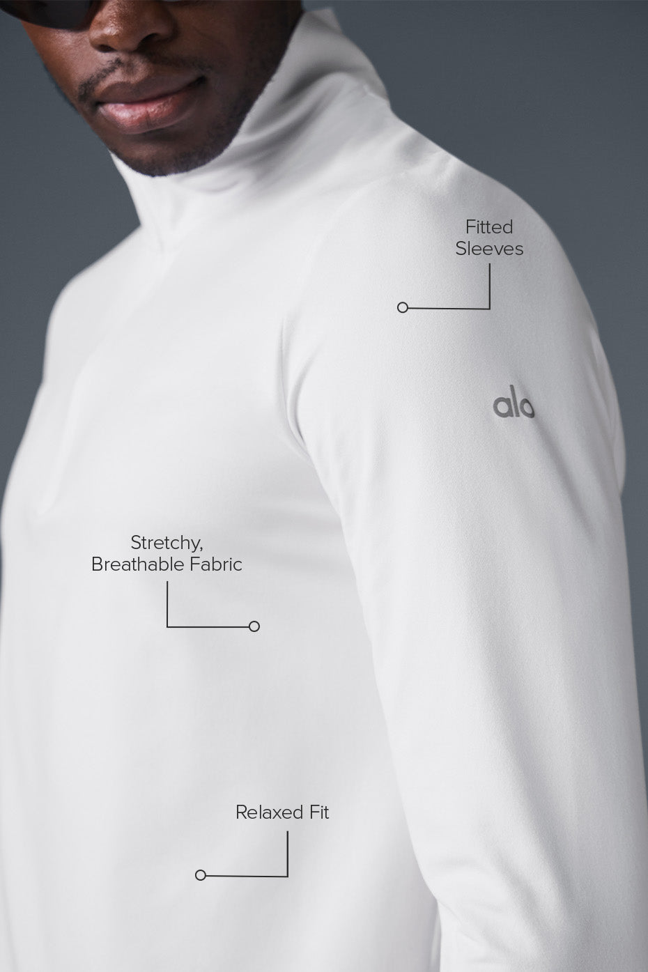 Conquer 1/4 Zip Reform Long Sleeve - White - Image 2