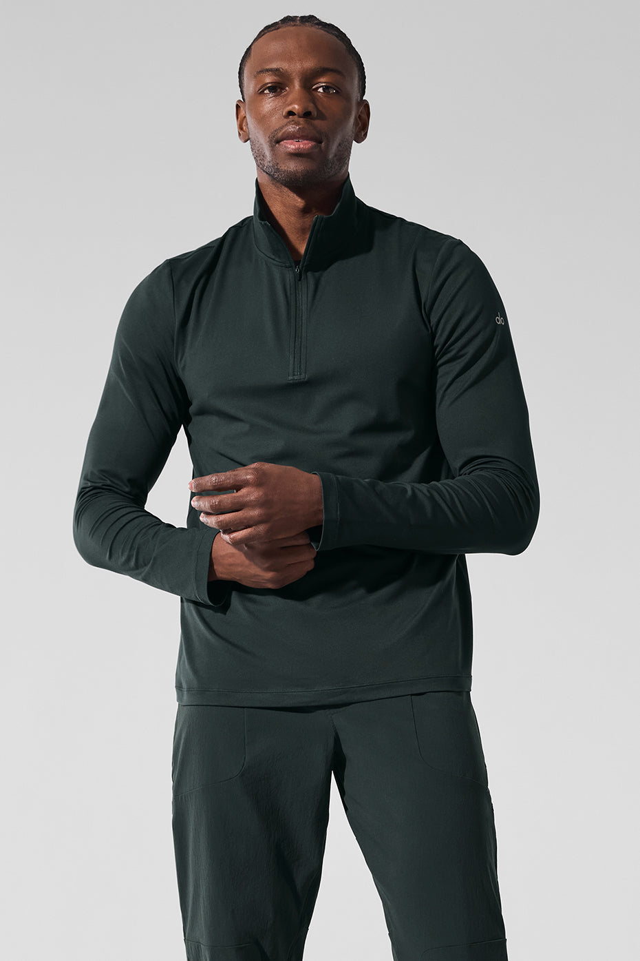 Conquer 1/4 Zip Reform Long Sleeve - Charcoal Green