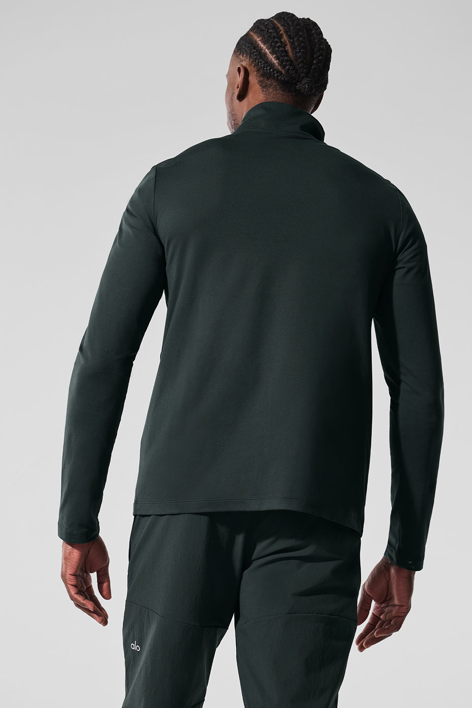 Conquer 1/4 Zip Reform Long Sleeve - Charcoal Green - Image 3