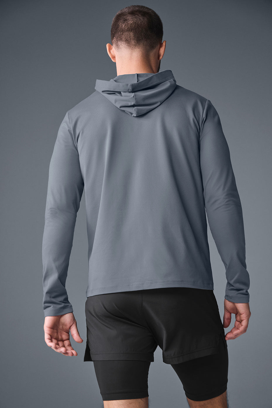 Conquer Reform Long Sleeve With Hood - Steel Grey - Image 3