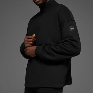 Renown Heavy Weight 1/4 Zip - Black