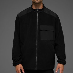 Polar Fleece Ridge Full Zip Jacket - Black