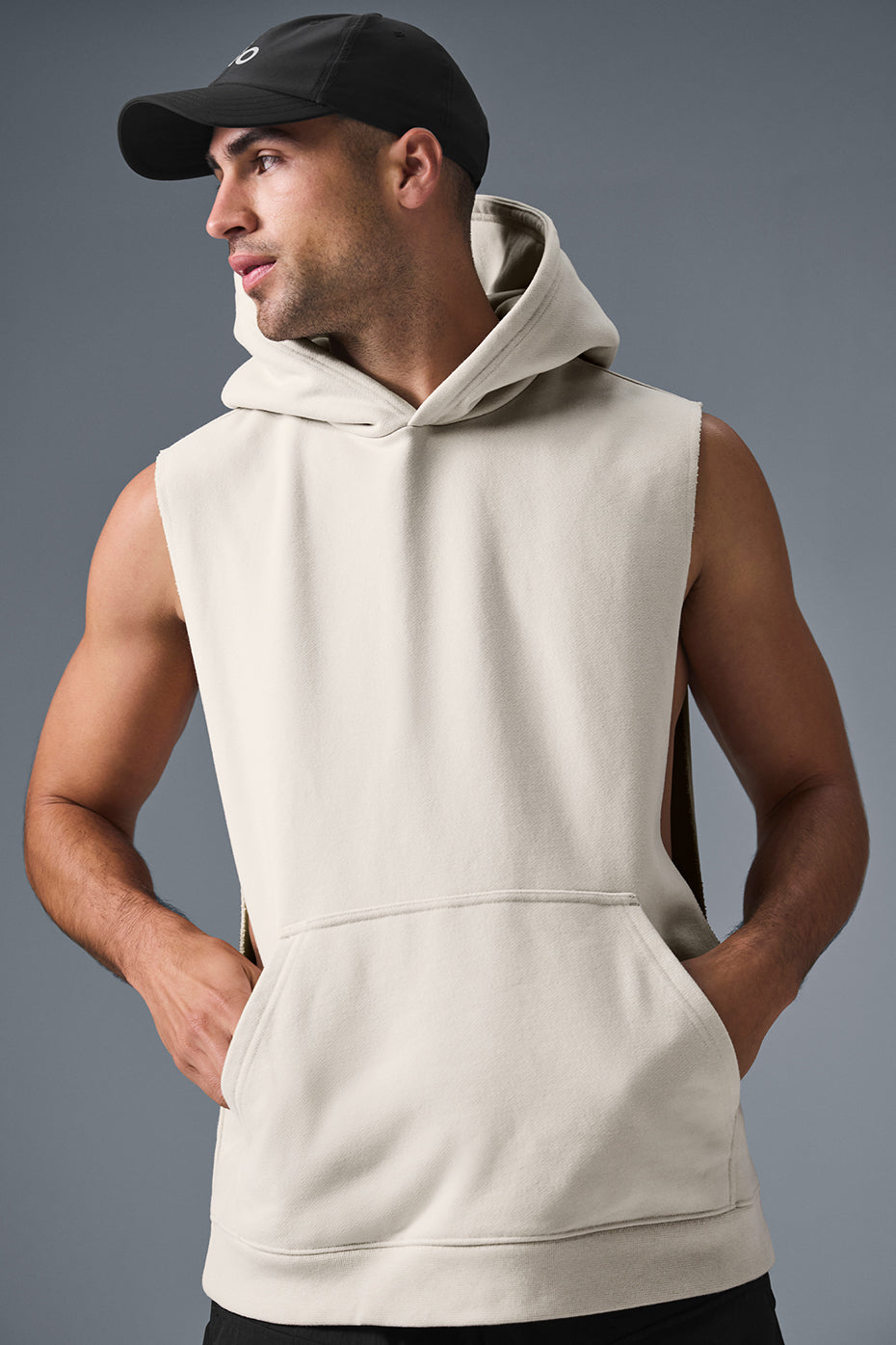 Renown Sleeveless Hoodie - Bone - Image 3