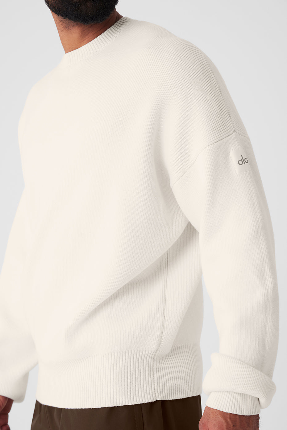 Scholar Crew Neck Sweater - Ivory - Image 4