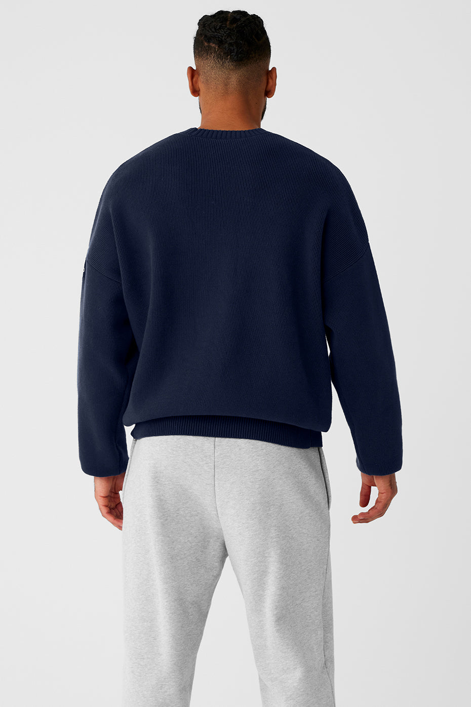 Scholar Crew Neck Sweater - Navy - Image 2