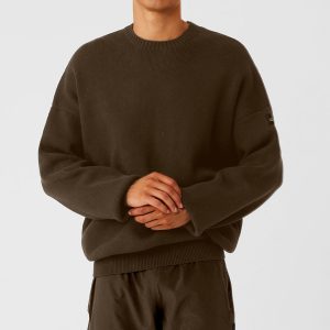 Scholar Crew Neck Sweater - Espresso