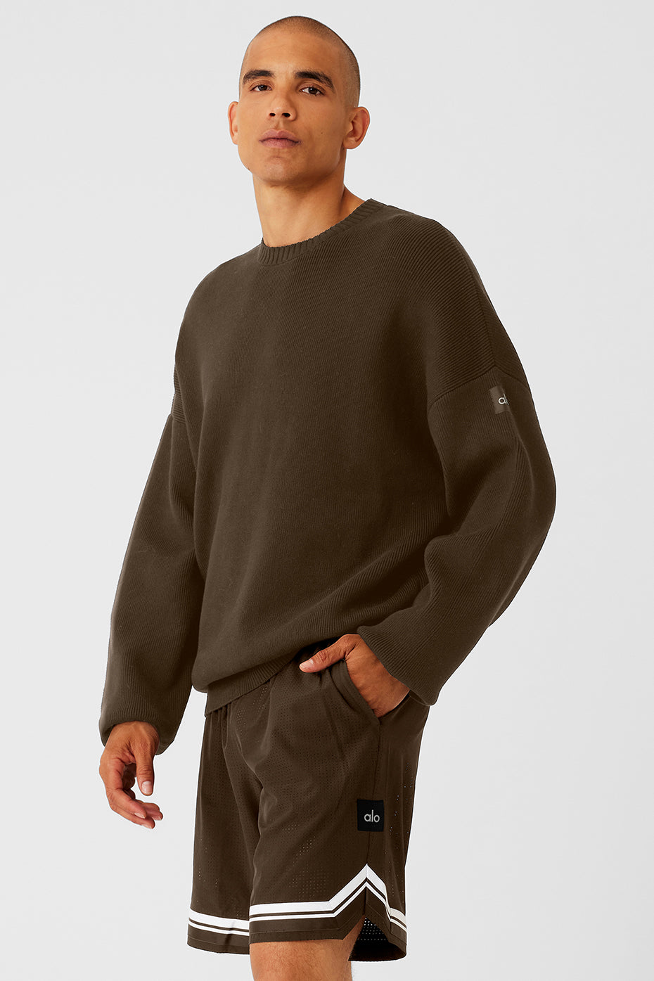 Scholar Crew Neck Sweater - Espresso - Image 3