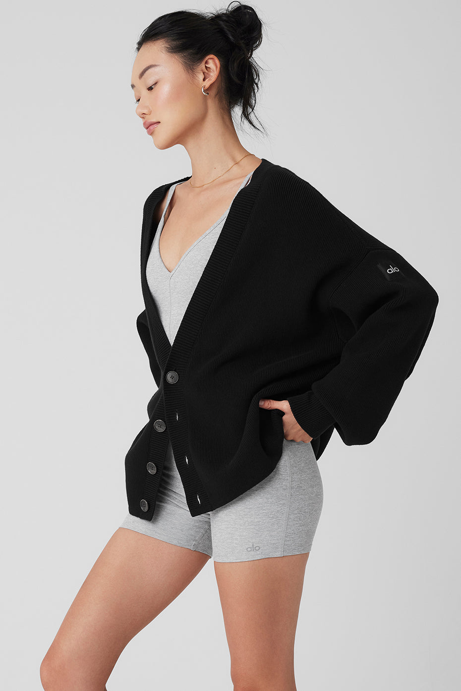 Scholar Cardigan Sweater - Black - Image 3