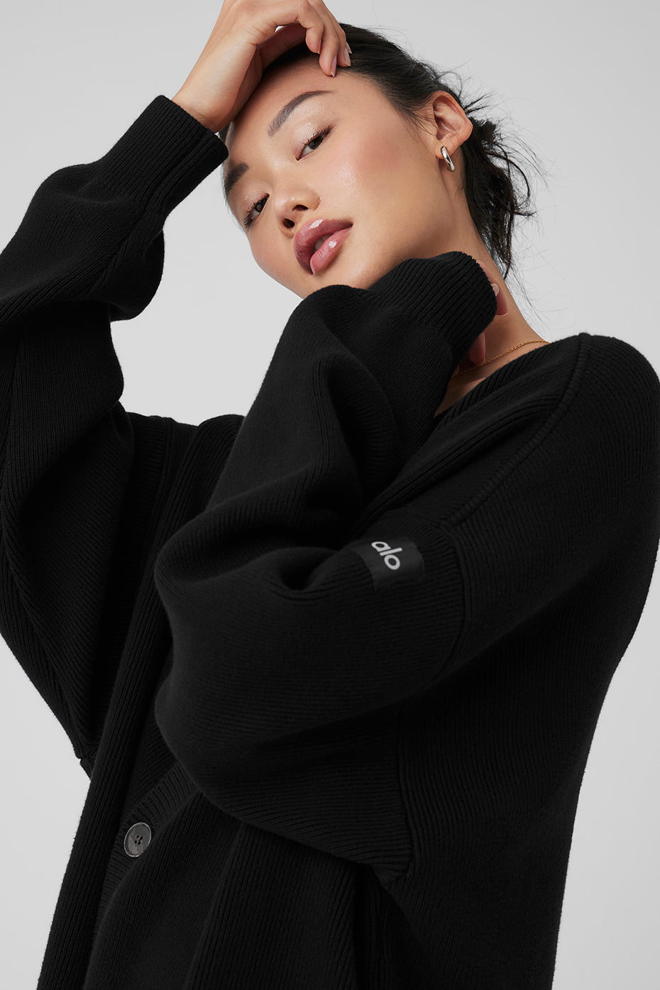 Scholar Cardigan Sweater - Black - Image 4