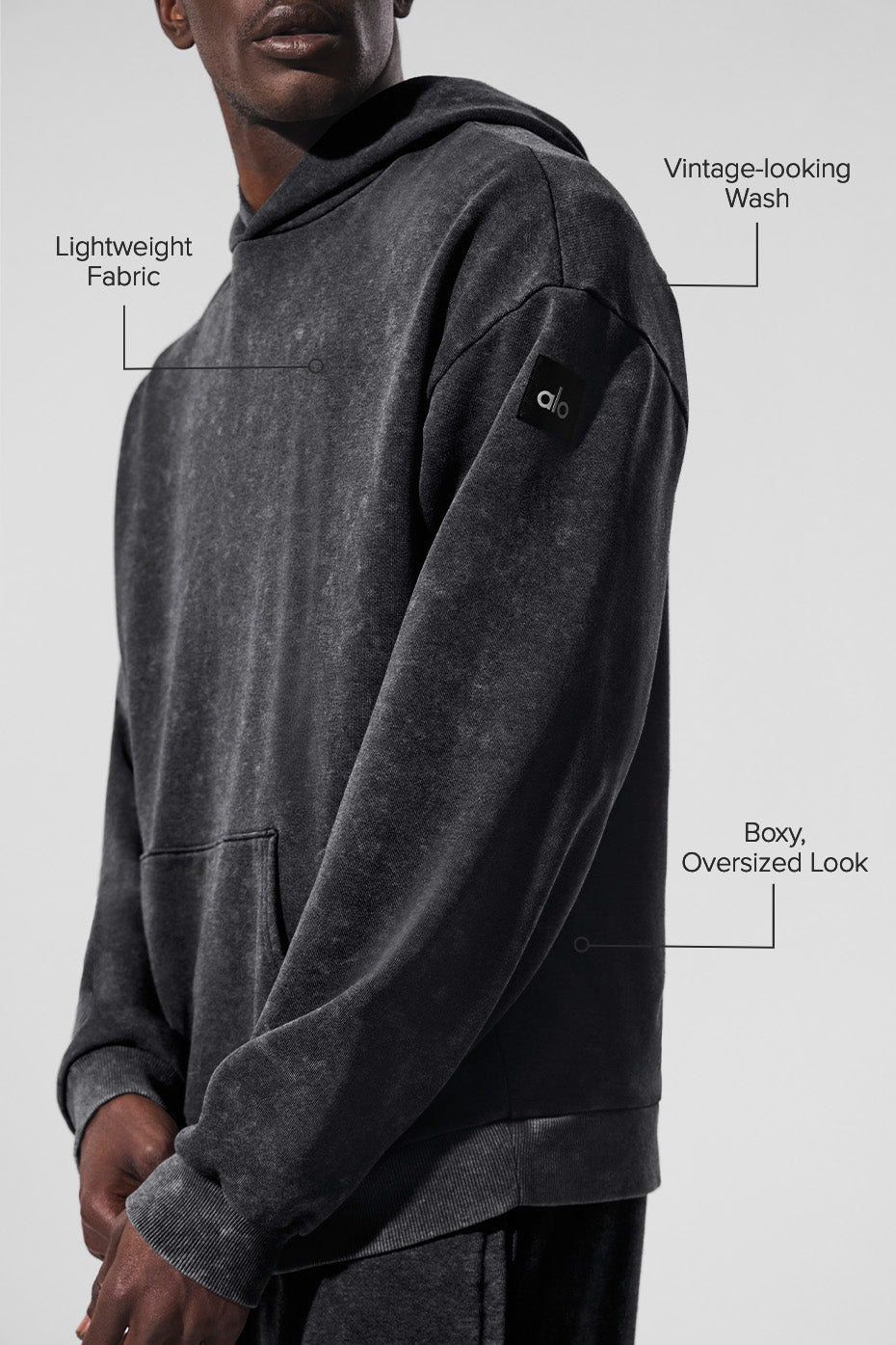 Chill Vintage Wash Hoodie - Black Wash - Image 2